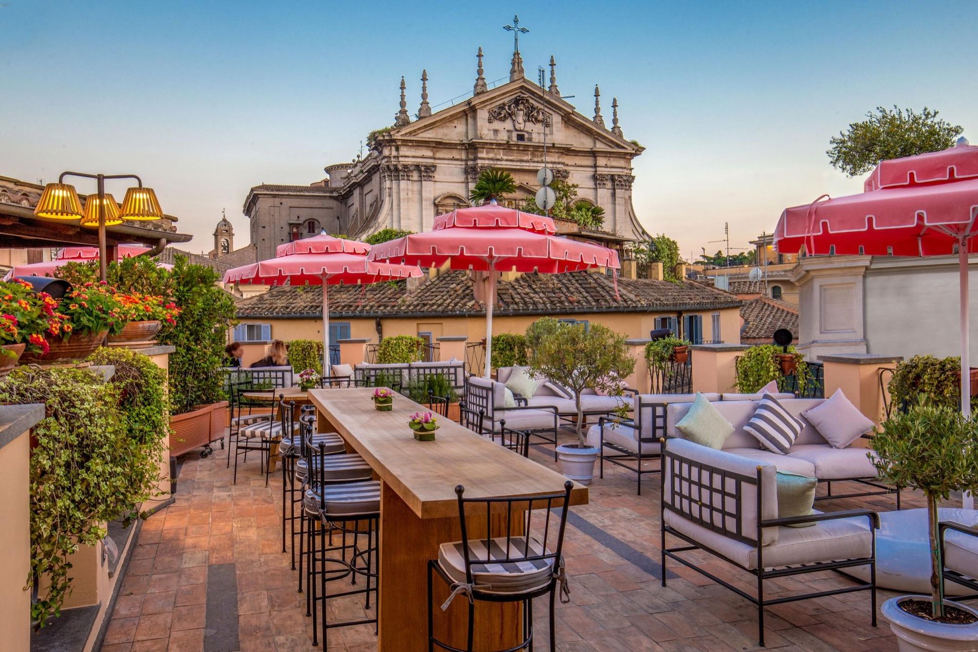 9 hotel cesari Rome rooftop